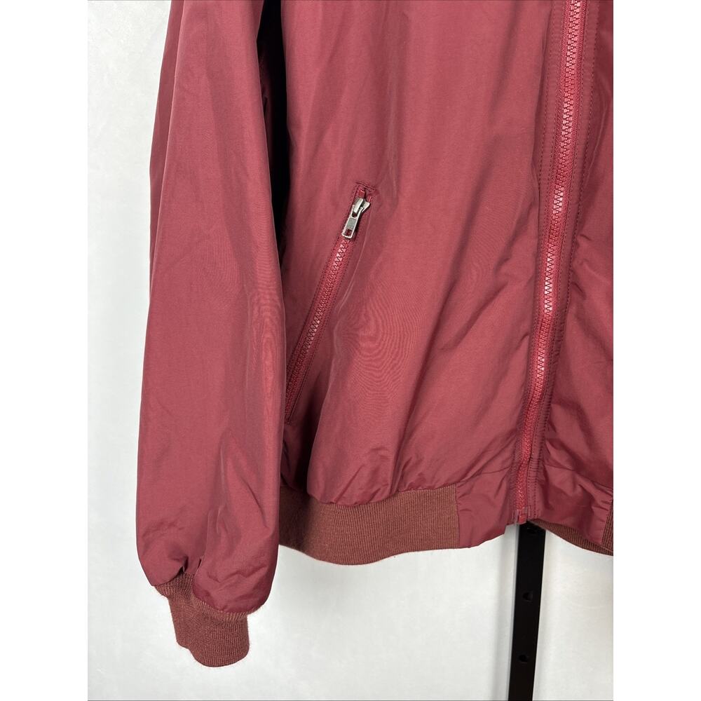 VTG LL Bean Bomber Jacket Mens XL Red Plaid Lining Zip Pockets Outdoors Gorpcore - Picture 4 of 12